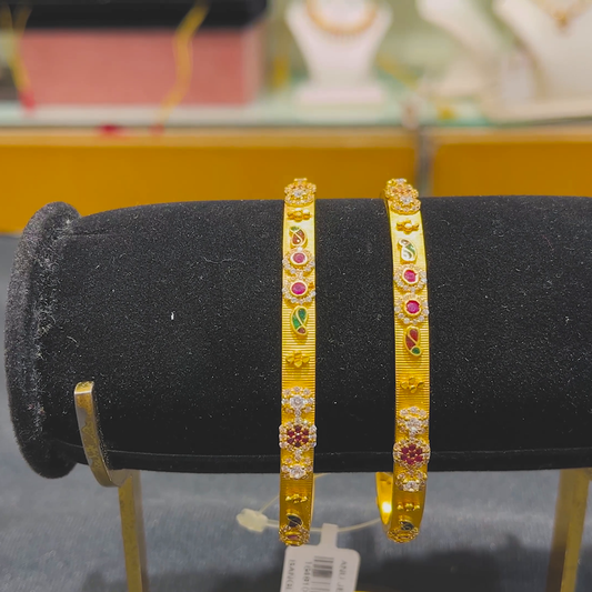 Anu Jewellers 28.376gms BANGLES 22K Yellow Gold