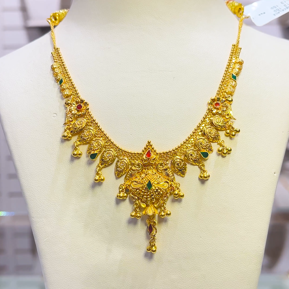 SOUTH INDIA 13.15gms NECKLACE 22K Yellow Gold