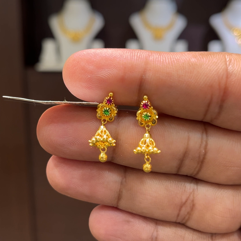 Stud Earring Latest Gram Gold Earrings Designs Buy Gram Gold