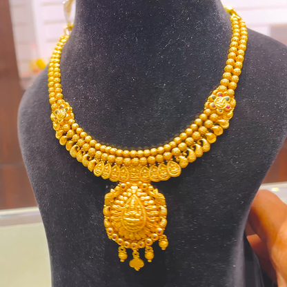 SOUTH INDIA 25.2gms NECKLACE 22K Yellow Gold