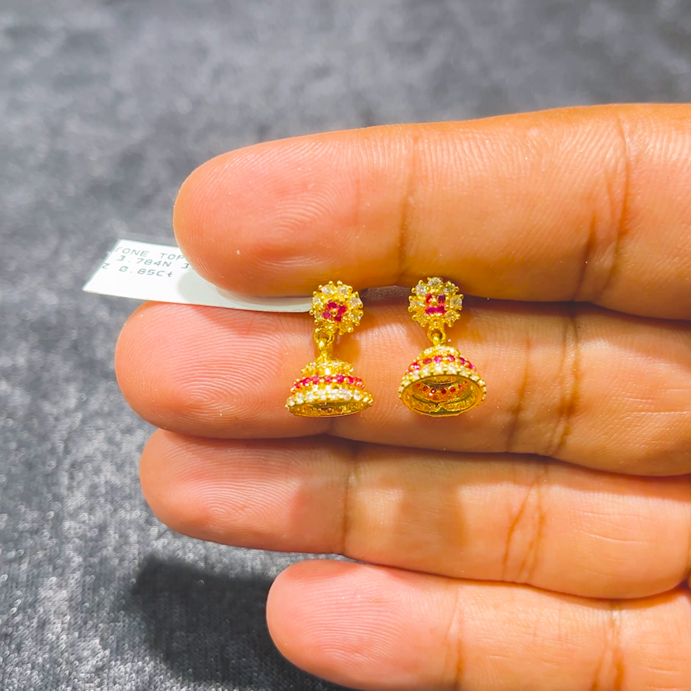 CMR 3.614gms EARRINGS 22K Yellow Gold