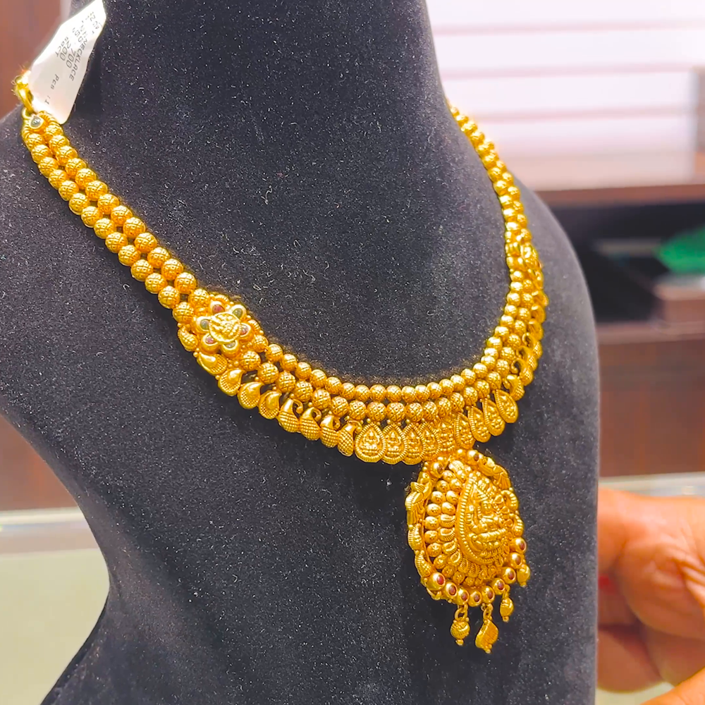 SOUTH INDIA 25.2gms NECKLACE 22K Yellow Gold