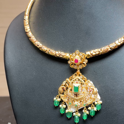 Chennai Shopping Mall 32.34gms NECKLACE 22K Antique