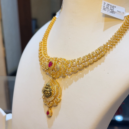 SOUTH INDIA 30.965gms NECKLACE 22K Yellow Gold