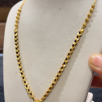 CHANDANA Brothers 13.23gms SHORT BLACK BEADS 22K Yellow Gold