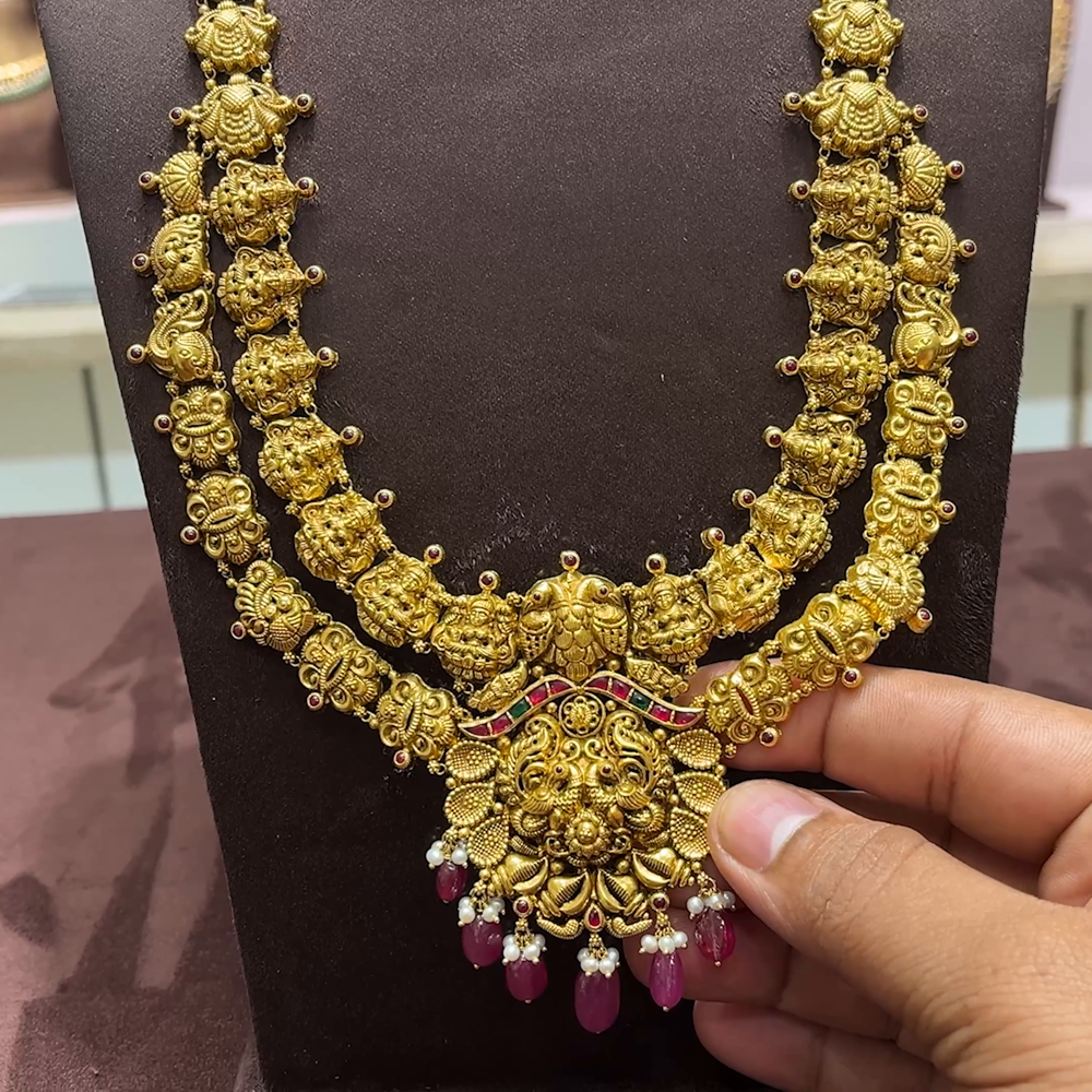 SwarnaKanchi 42.168gms HARAMS 22K Yellow Gold