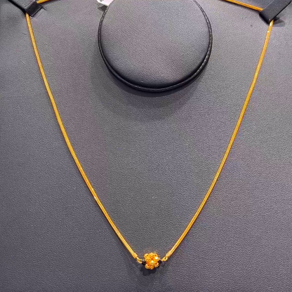 SOUTH INDIA 6.401gms SHORT BLACK BEADS 22K Yellow Gold