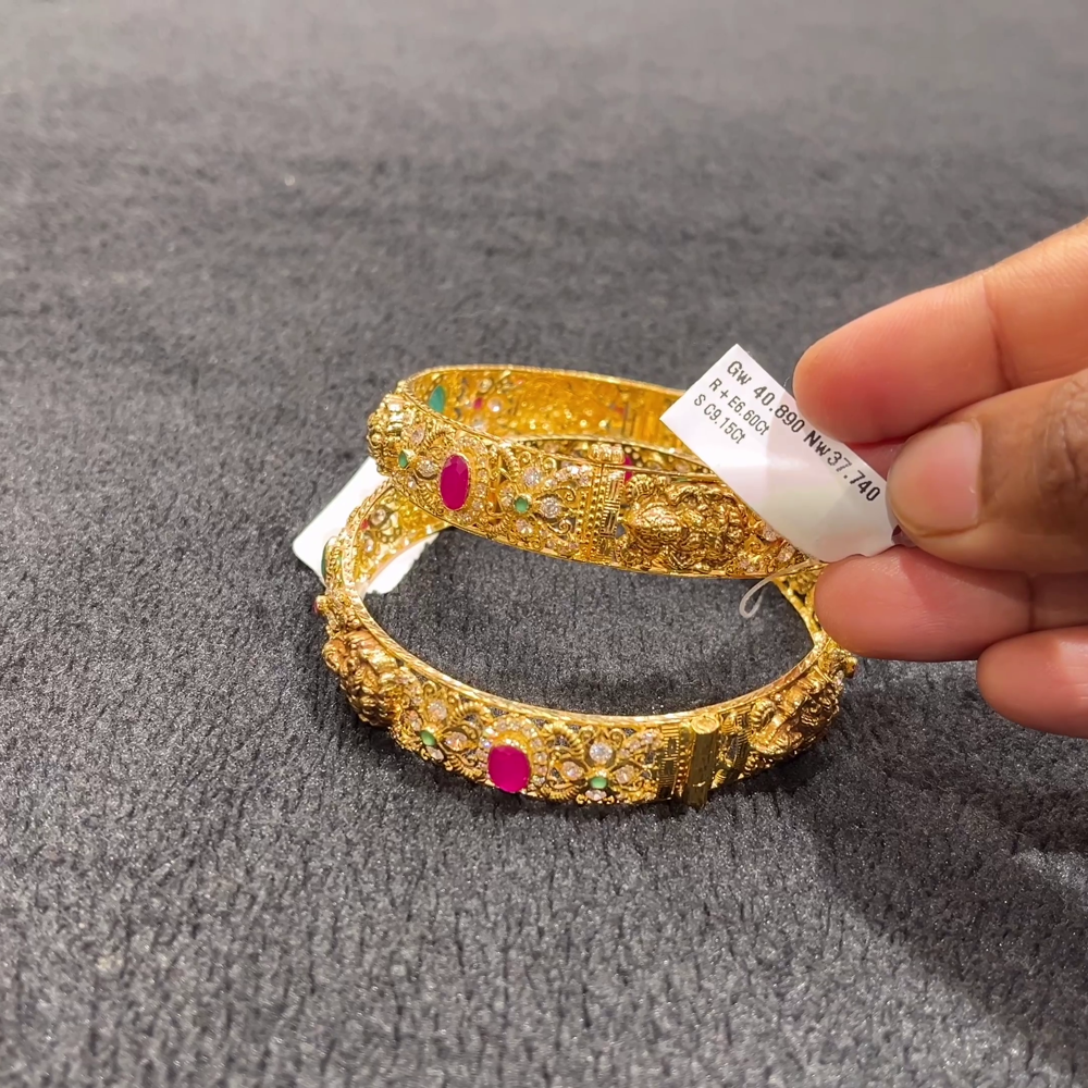 CHANDANA Brothers 37.74gms BANGLES 22K Yellow Gold