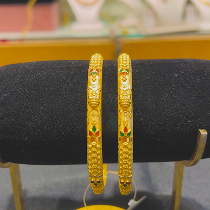 Anu Jewellers 20.354gms BANGLES 22K Yellow Gold