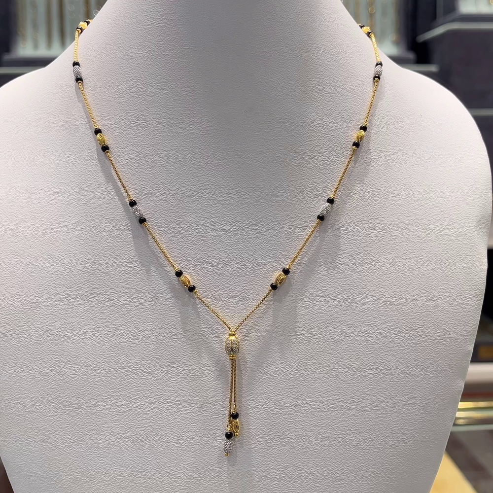 Anu Jewellers 6.413gms SHORT BLACK BEADS 22K Yellow Gold