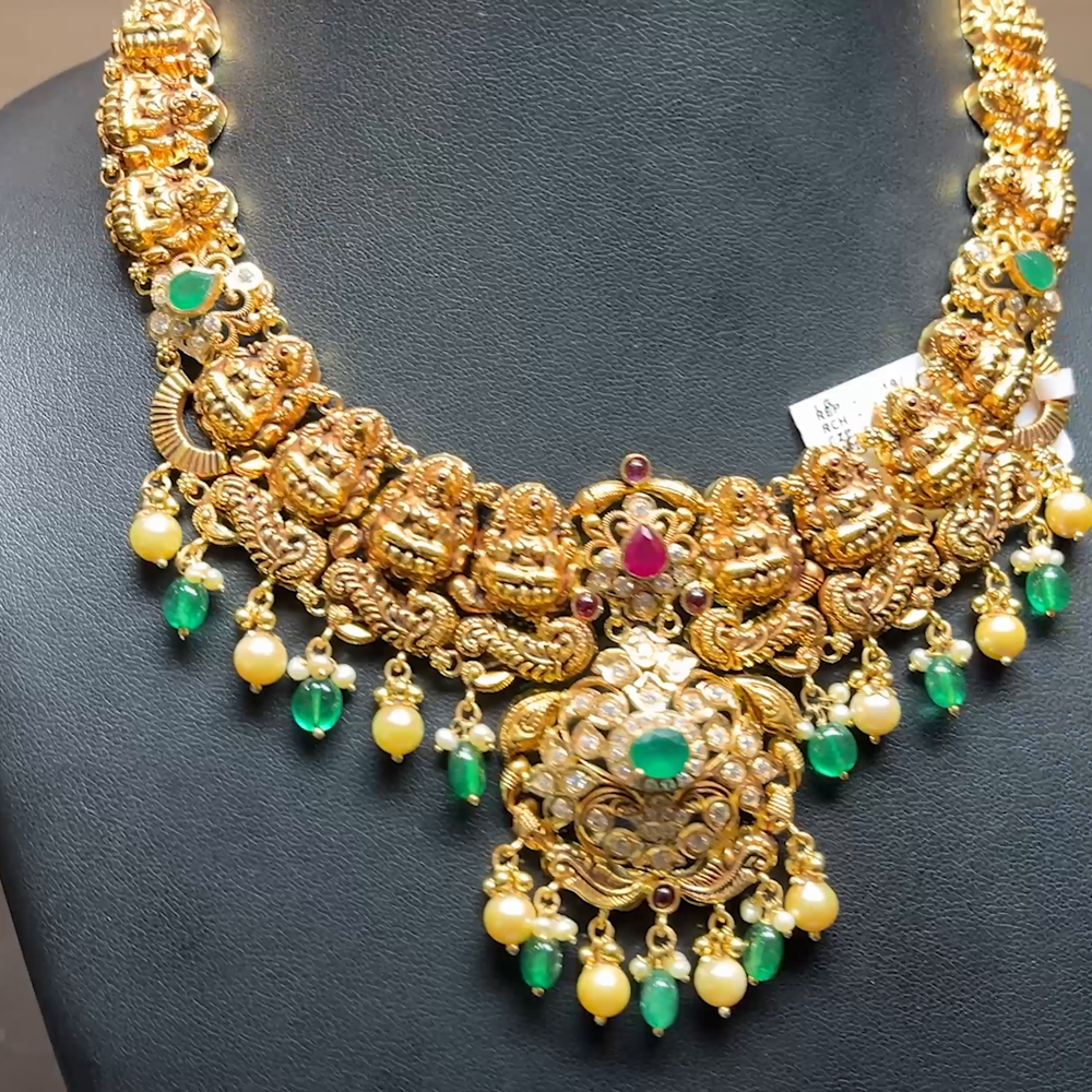 Chennai Shopping Mall 41.52gms NECKLACE 22K Antique