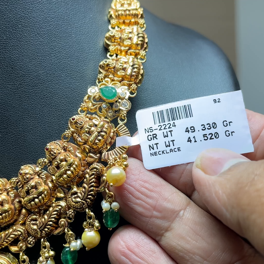 Chennai Shopping Mall 41.52gms NECKLACE 22K Antique