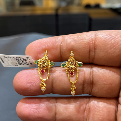 SOUTH INDIA 2.757gms EARRINGS 22K Yellow Gold