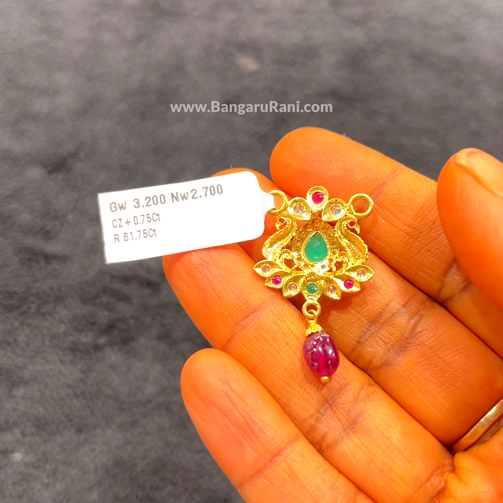 CHANDANA Brothers 2.7gms Pendent 22K Yellow Gold