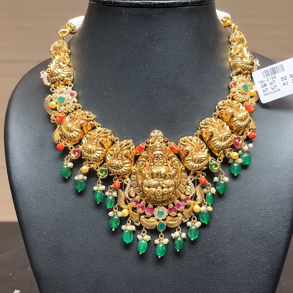 Chennai Shopping Mall 41.32gms NECKLACE 22K Antique