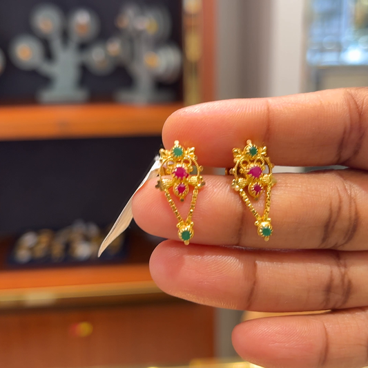 Anu Jewellers 3.012gms EARRINGS 22K Yellow Gold