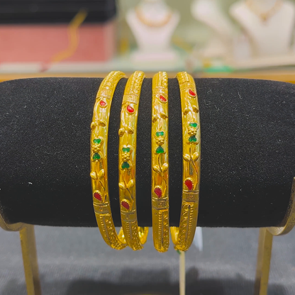 Anu Jewellers 25.132gms BANGLES 22K Yellow Gold