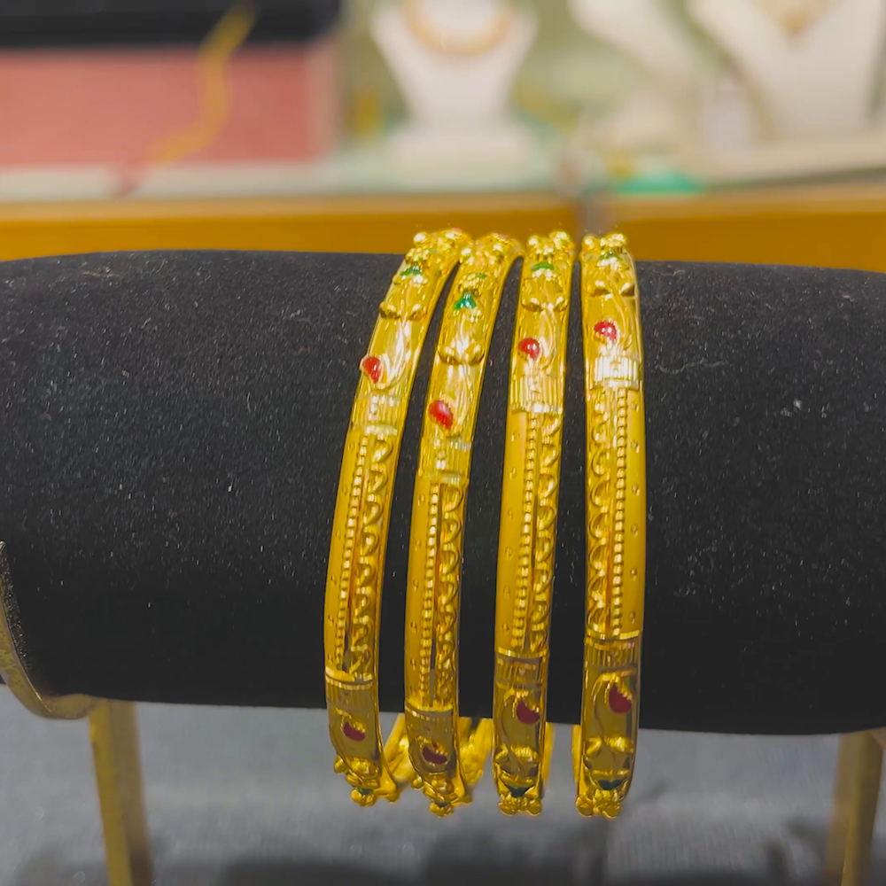 Anu Jewellers 25.132gms BANGLES 22K Yellow Gold