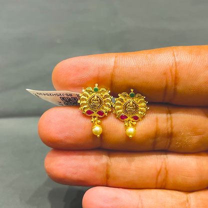 SOUTH INDIA 3.12gms EARRINGS 22K Yellow Gold