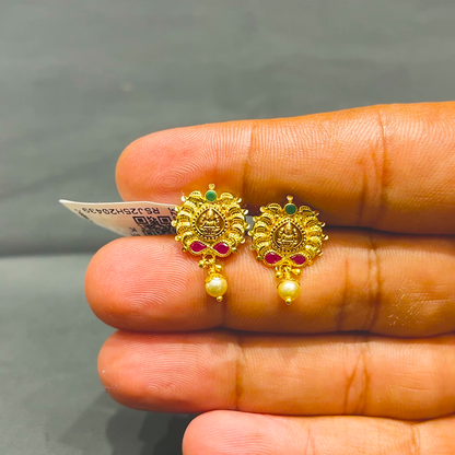 SOUTH INDIA 3.12gms EARRINGS 22K Yellow Gold