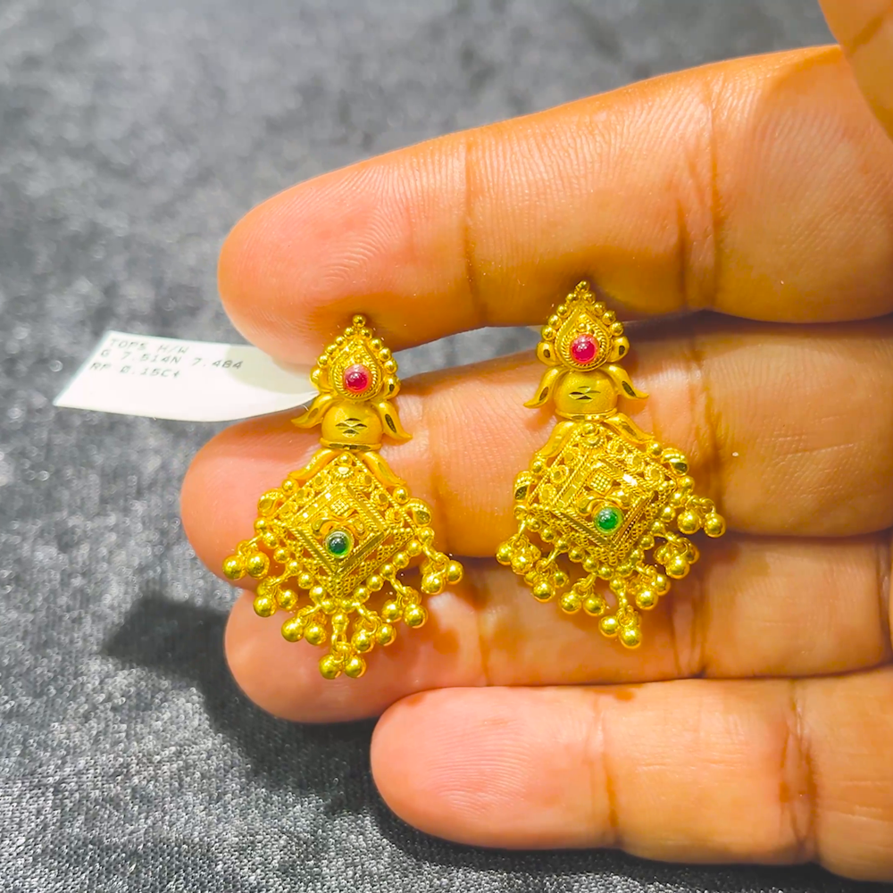 CMR 7.484gms EARRINGS 22K Yellow Gold