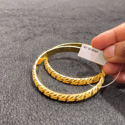 CHANDANA Brothers 32.95gms BANGLES 22K Yellow Gold