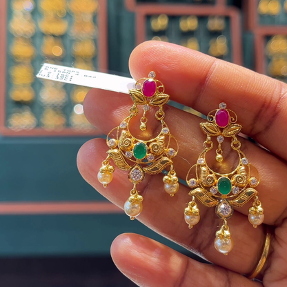 CMR 4.844gms EARRINGS 22K Yellow Gold