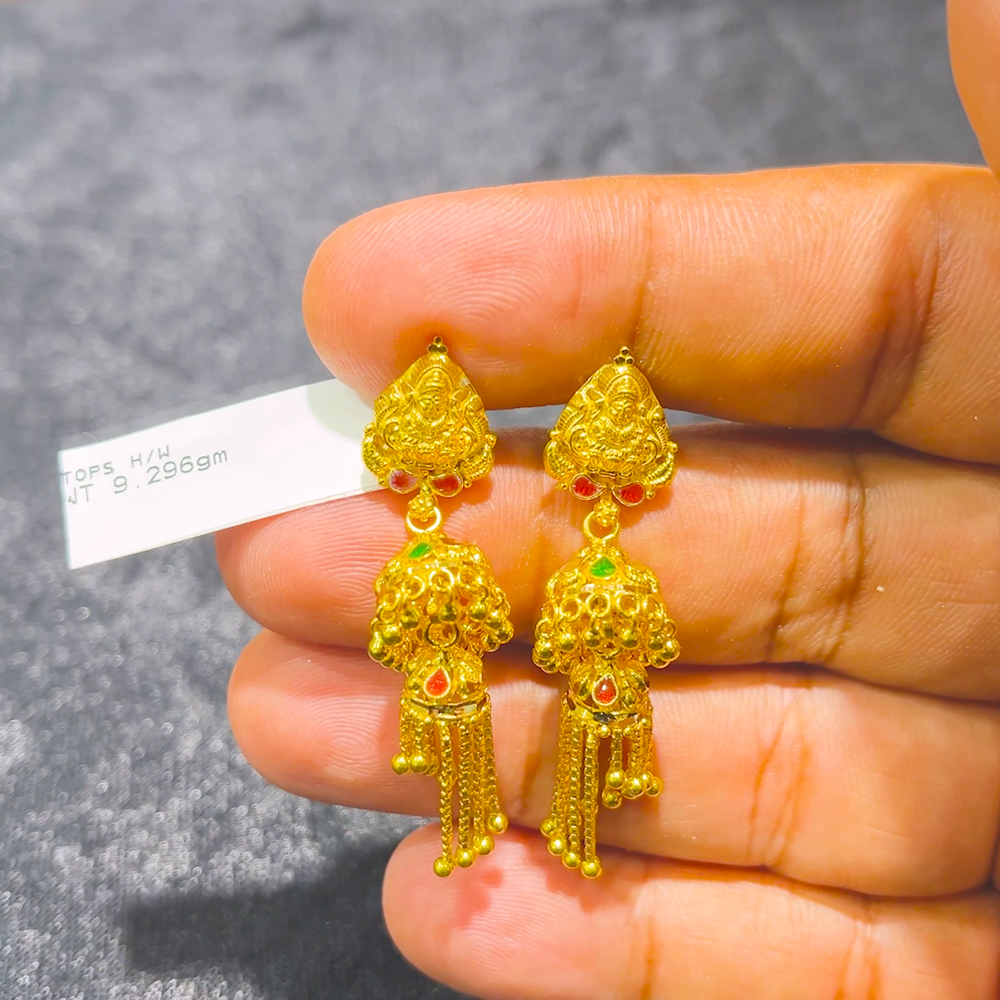 CMR 9.296gms EARRINGS 22K Yellow Gold