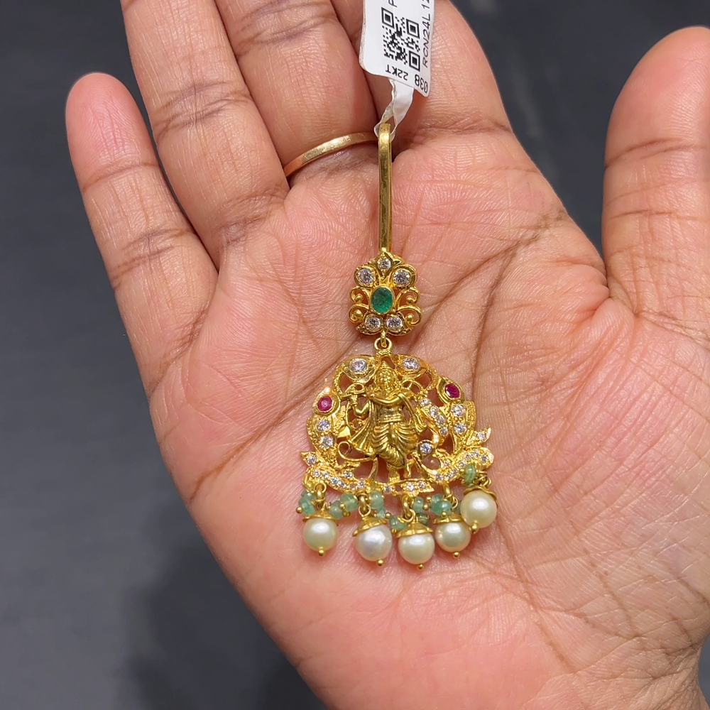 RS BROTHERS 8.263gms Papitabilla 22K Yellow Gold