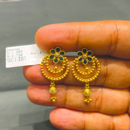 SOUTH INDIA 3.736gms EARRINGS 22K Yellow Gold