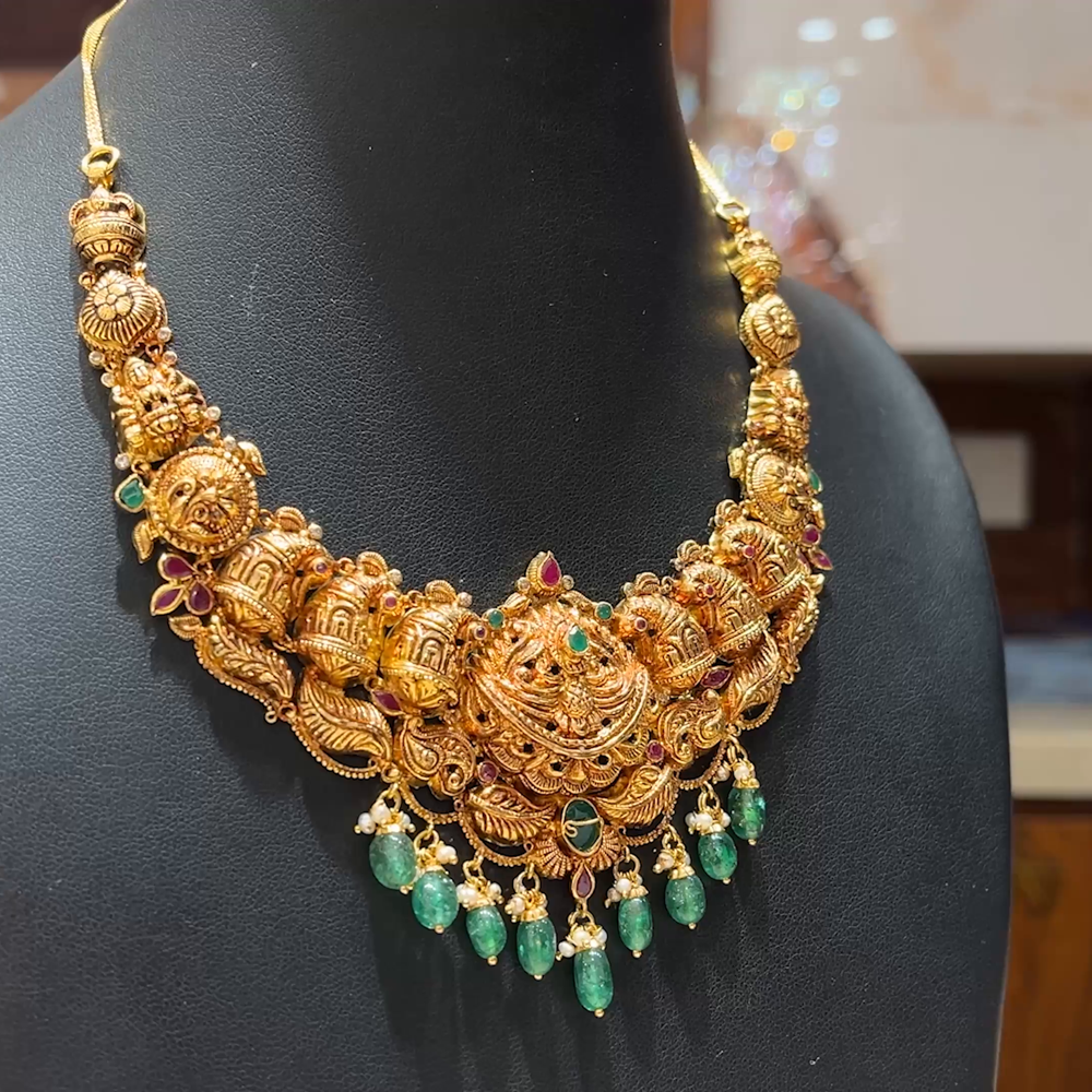 MUKUNDA JEWELLERS 29.715gms NECKLACE 22K Nakshi