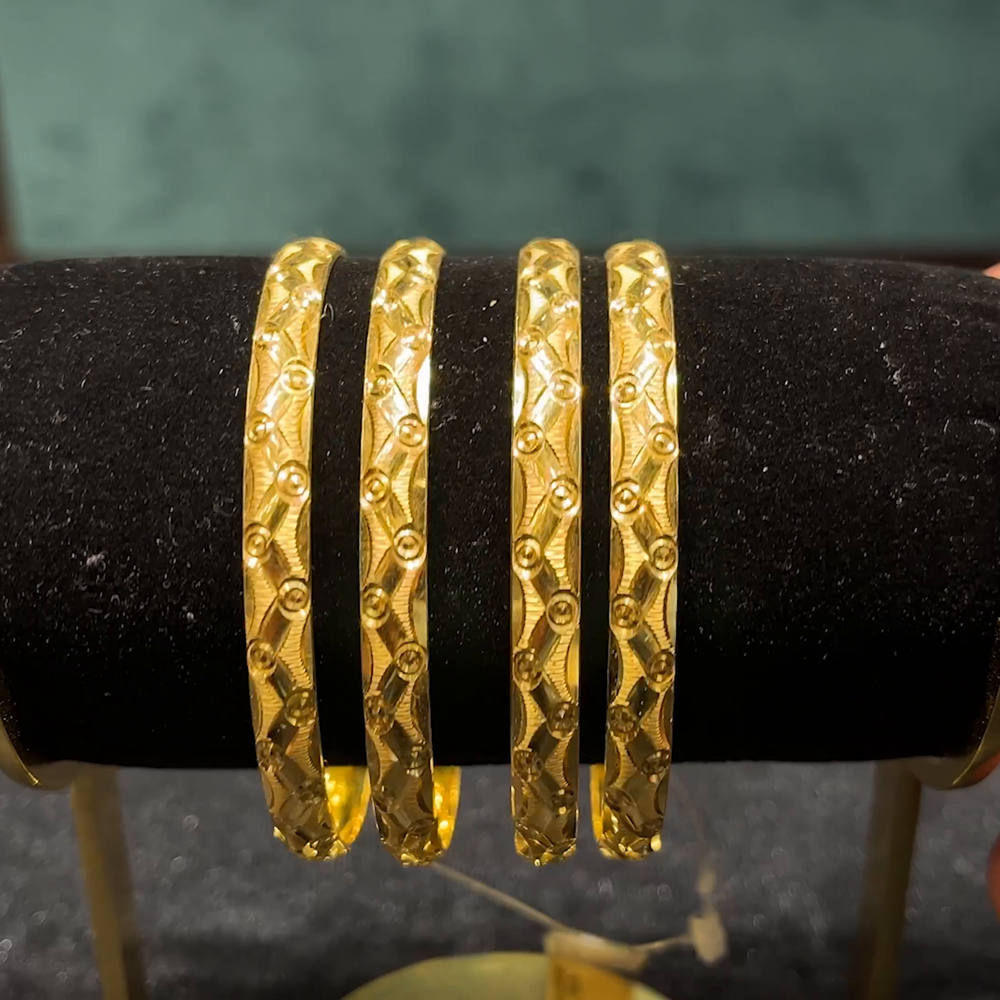 CMR 49.641gms BANGLES 22K Yellow Gold