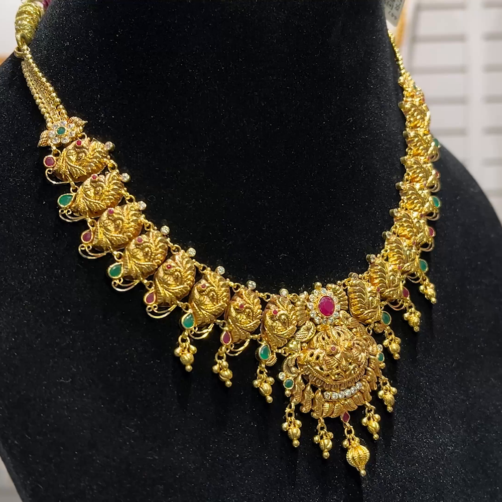 SOUTH INDIA 24.4gms NECKLACE 22K Yellow Gold