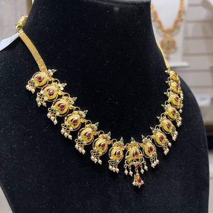 SOUTH INDIA 20.6gms NECKLACE 22K Yellow Gold