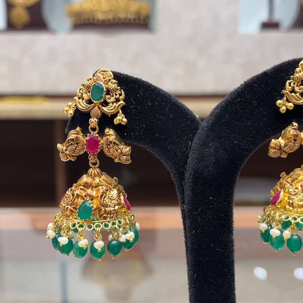 Chennai Shopping Mall 25.69gms EARRINGS 22K Yellow Gold