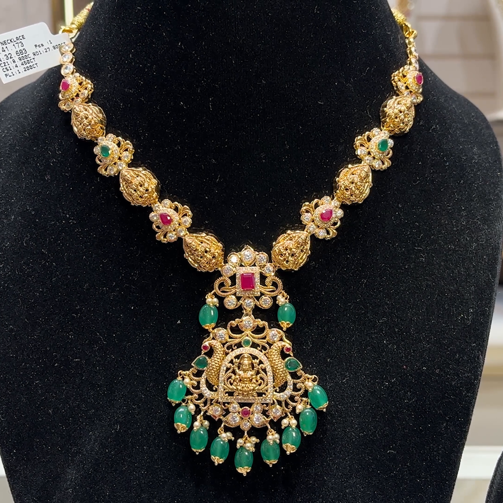 SOUTH INDIA 32.68gms NECKLACE 22K Yellow Gold