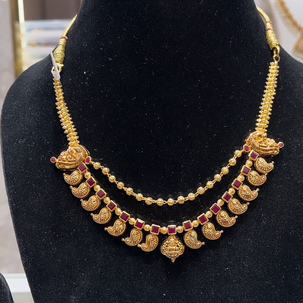 SOUTH INDIA 17.322gms NECKLACE 22K Yellow Gold