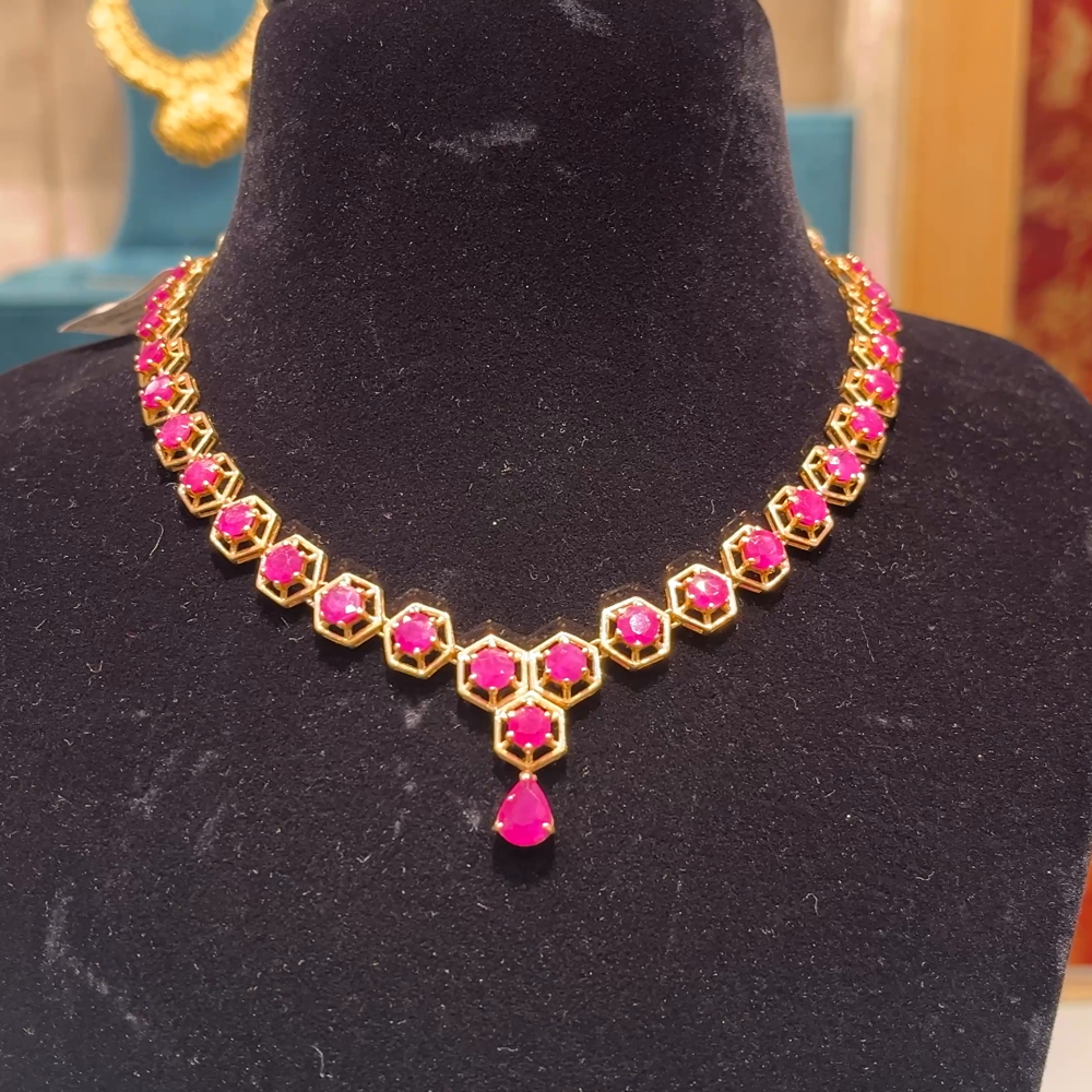 Anu Jewellers 20.257gms NECKLACE 22K Yellow Gold