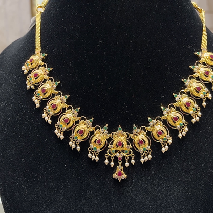 SOUTH INDIA 20.6gms NECKLACE 22K Yellow Gold