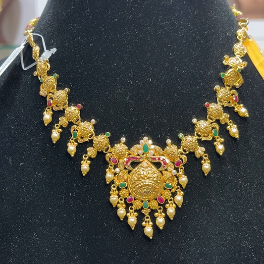 SwarnaKanchi 15.142gms NECKLACE 22K Yellow Gold