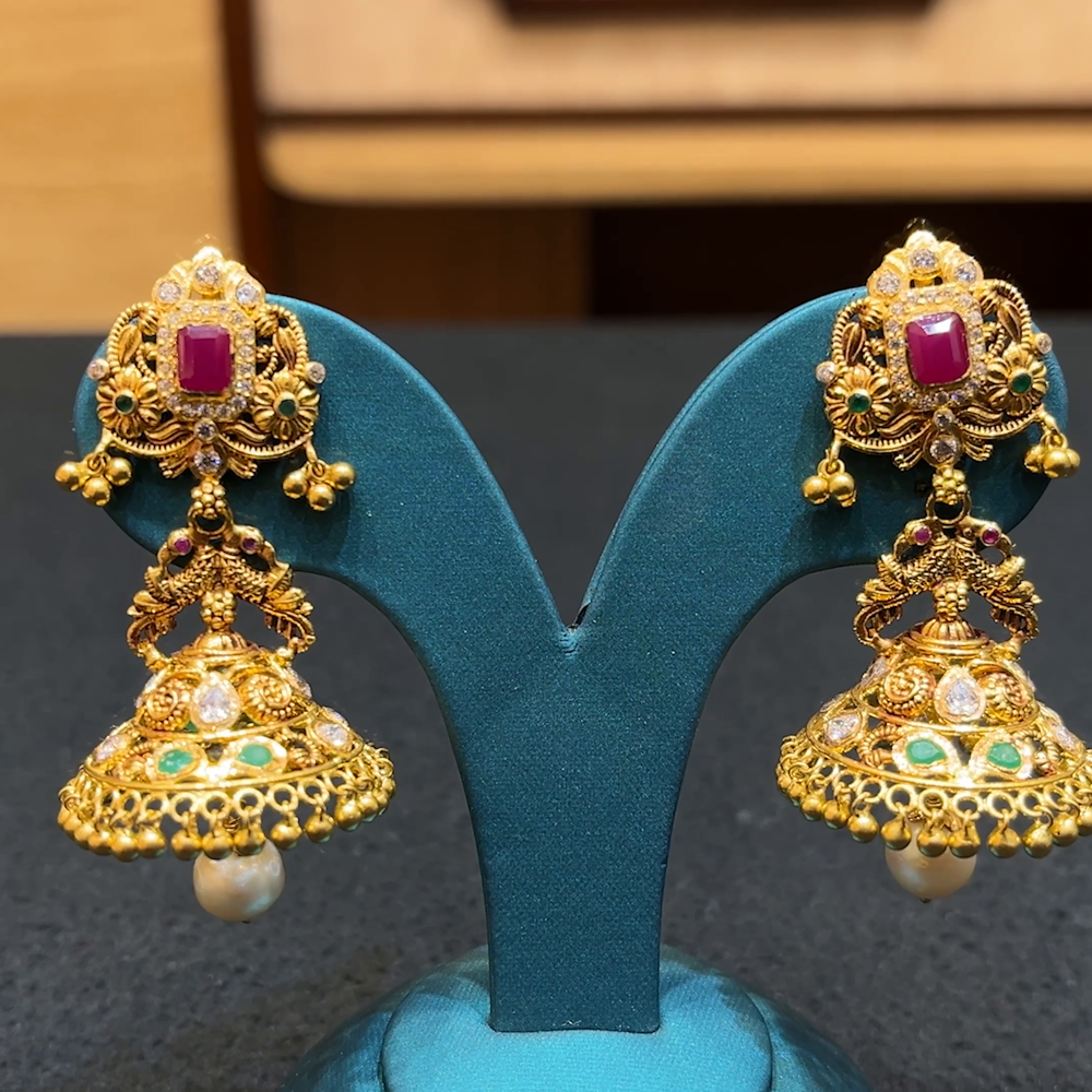 Chennai Shopping Mall 23.023gms EARRINGS 22K Yellow Gold