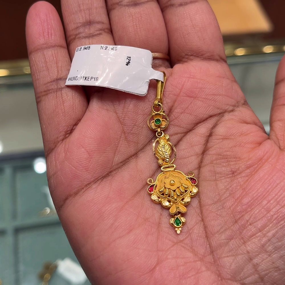 Anu Jewellers 2.945gms Papitabilla 22K Yellow Gold