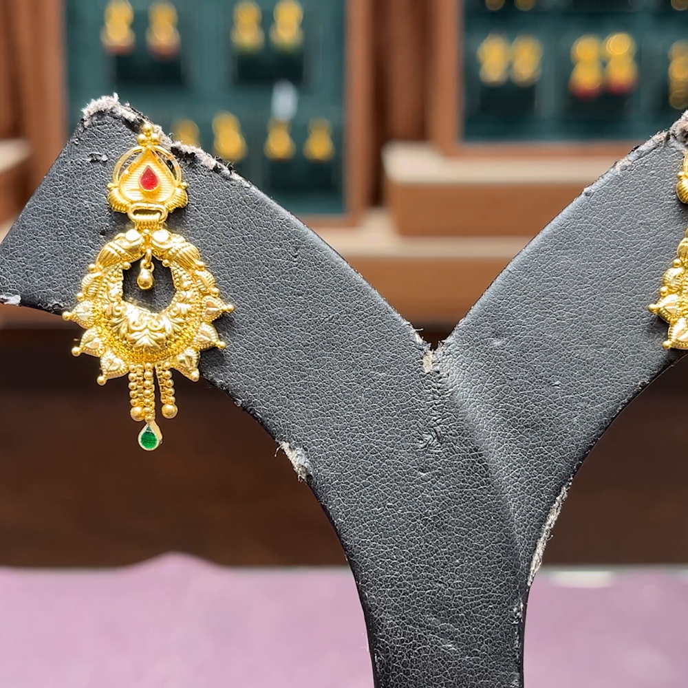 CMR 5.268gms EARRINGS 22K Yellow Gold