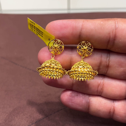 SwarnaKanchi 8.088gms EARRINGS 22K Yellow Gold