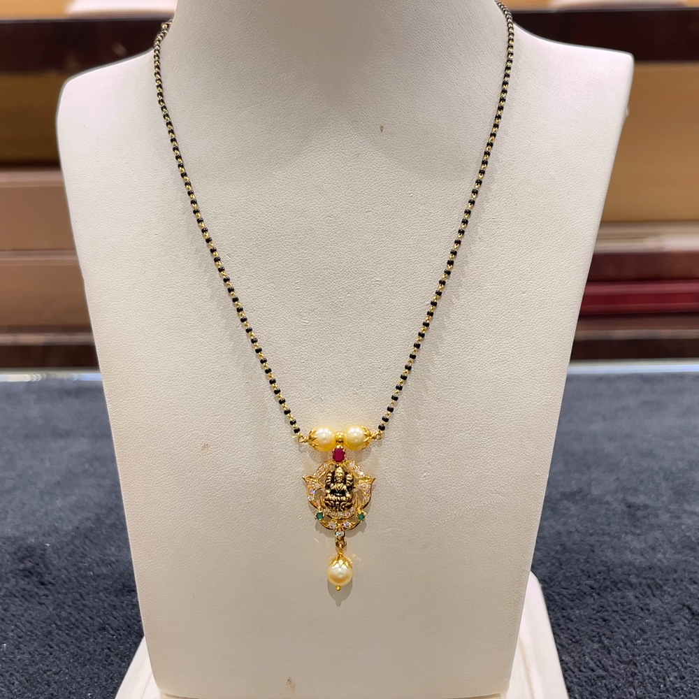 CHANDANA Brothers 4.64gms SHORT BLACK BEADS 22K Yellow Gold