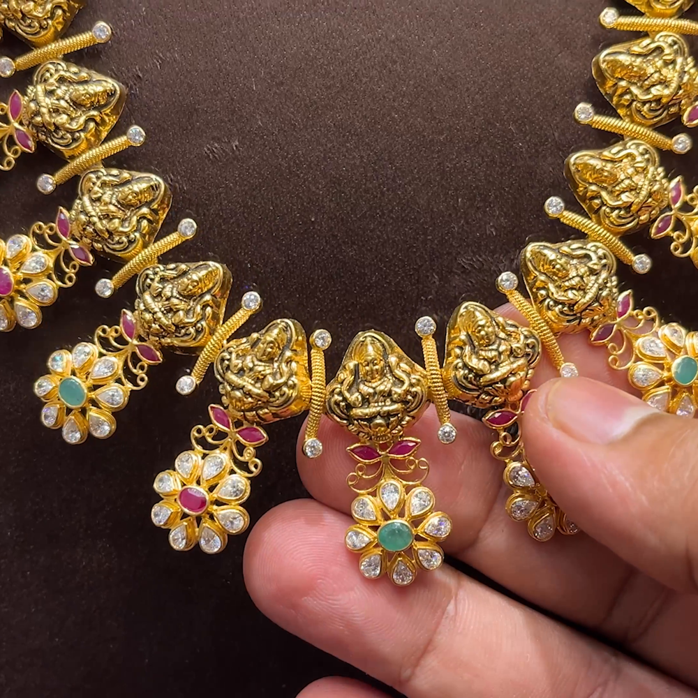 SwarnaKanchi 72.98gms HARAMS 22K Yellow Gold