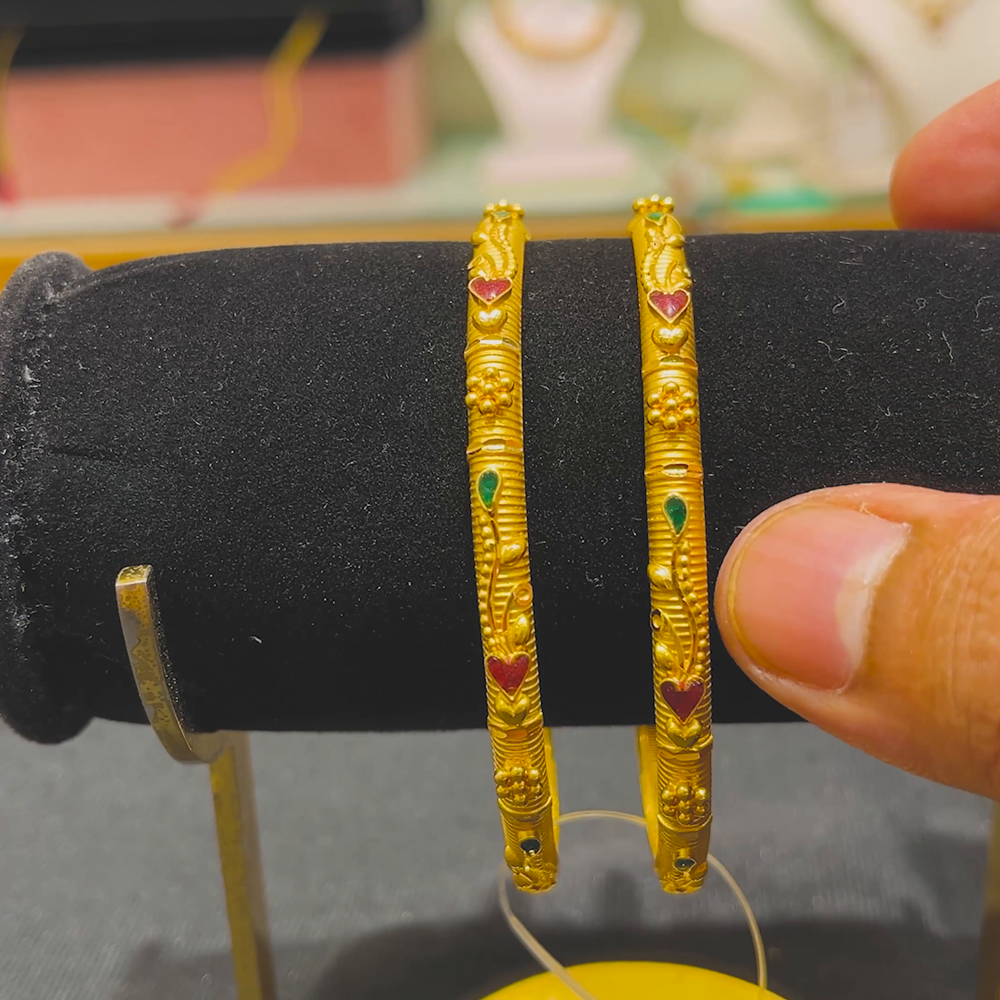 Anu Jewellers 20.991gms BANGLES 22K Yellow Gold