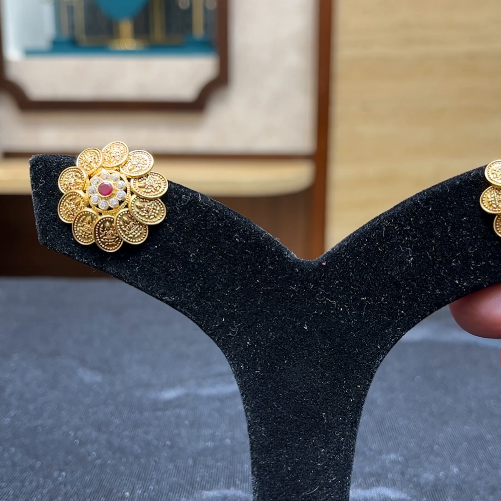 Chennai Shopping Mall 5.81gms EARRINGS 22K Yellow Gold