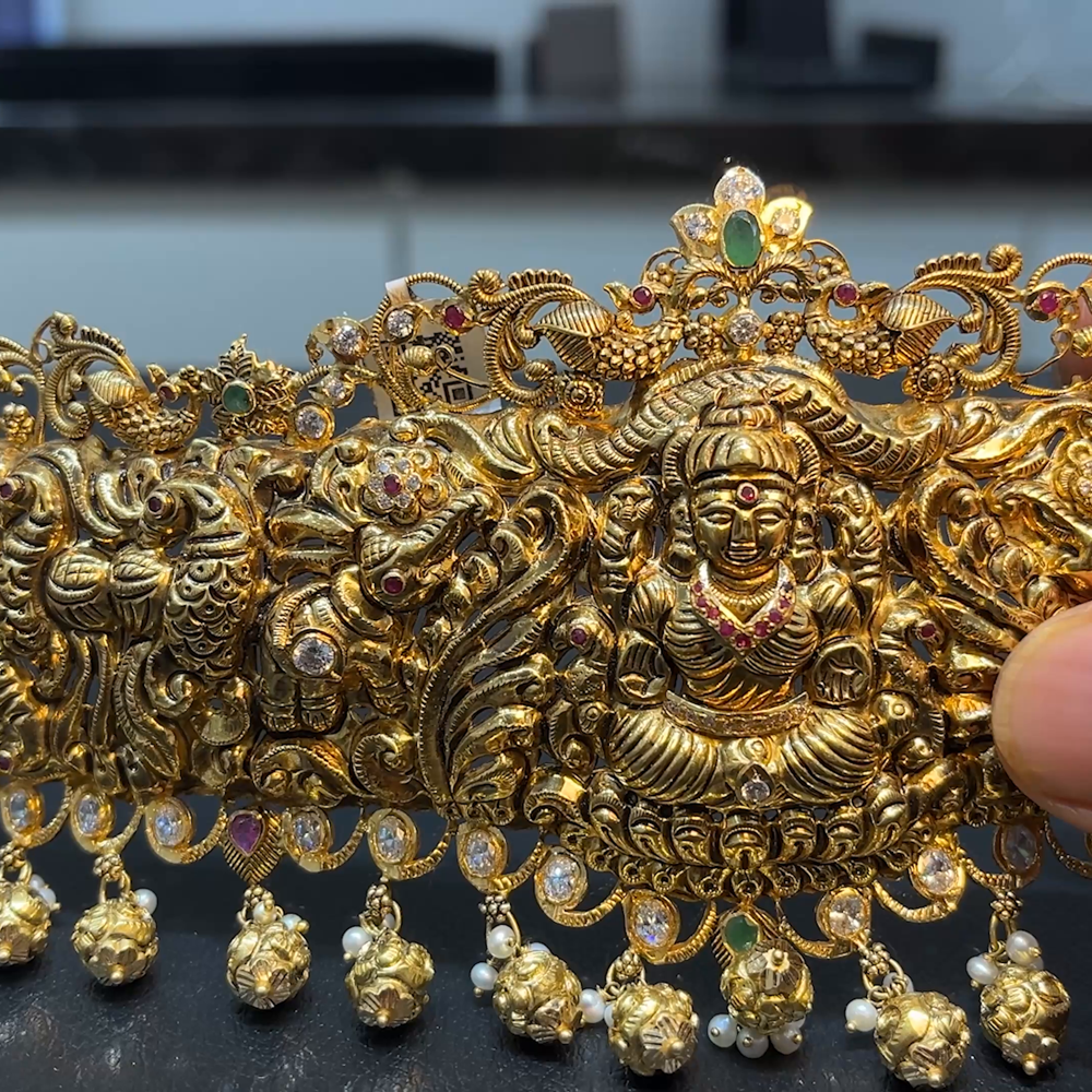 MUKUNDA JEWELLERS 127.499gms VADDANAM 22K Yellow Gold