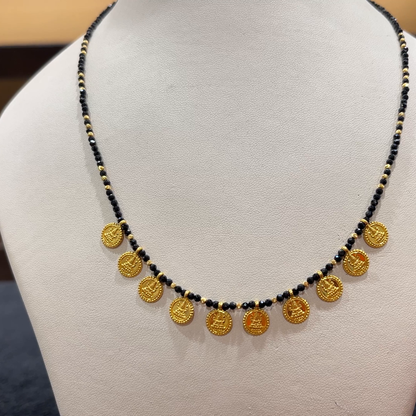 CHANDANA Brothers 3.31gms SHORT BLACK BEADS 22K Nakshi